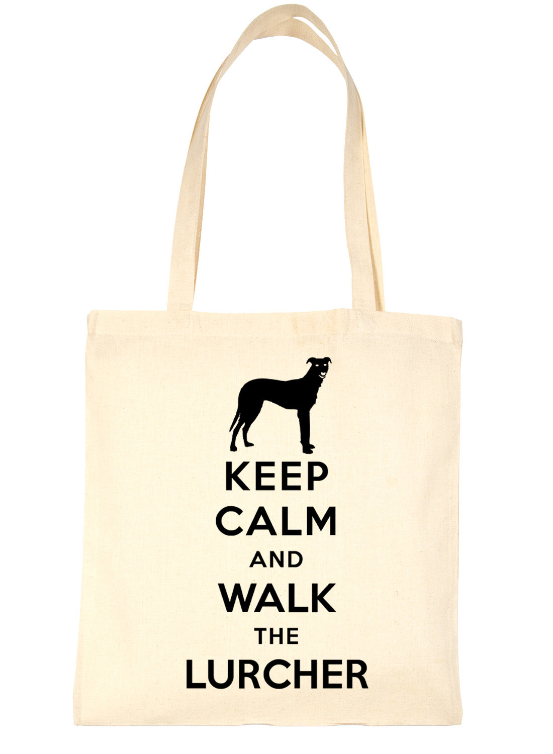Keep Calm & Walk Lurcher Dog Lovers Funny Shopping Tote Bag For Life