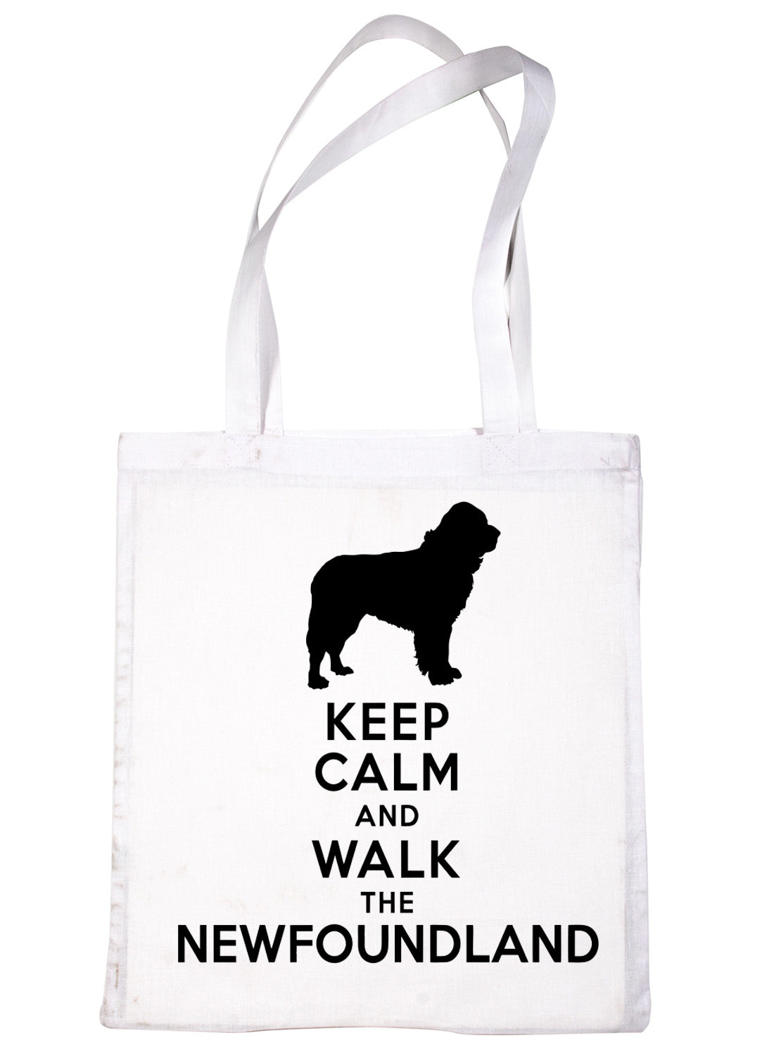 Keep Calm & Walk Newfoundland Dog Lovers Funny Shopping Tote Bag For Life