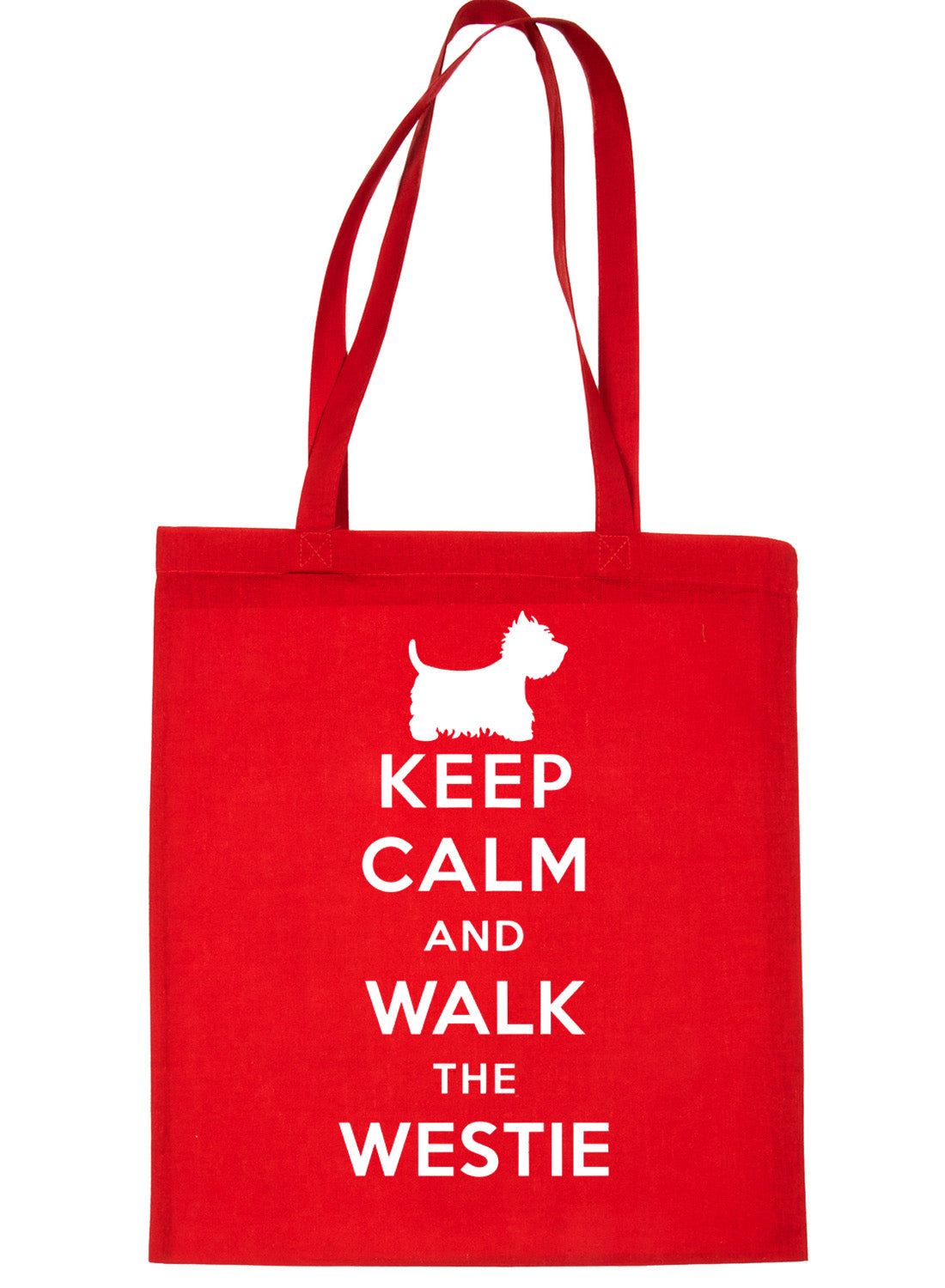 Keep Calm & Walk Westie Dog Lovers Funny Shopping Tote Bag For Life