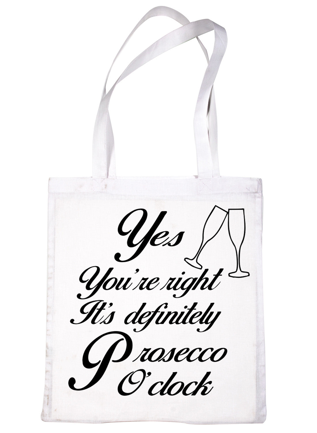 Prosecco O'Clock Funny Slogan Drinking Party Funny Shopping Tote Bag For Life