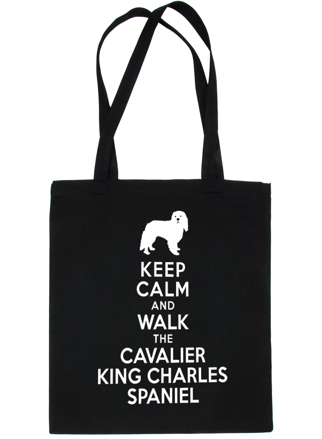 Keep Calm and Walk Cavalier King Charles Bag For Life Shopping Tote Bag
