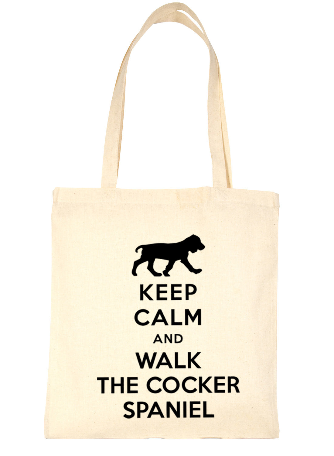 Keep Calm and Walk Cocker Spaniel Dog Lover Bag For Life Shopping Tote Bag