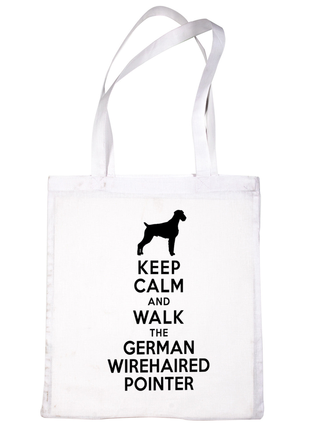 Keep Calm and Walk German Wirehaired Pointer Bag For Life Shopping Tote Bag