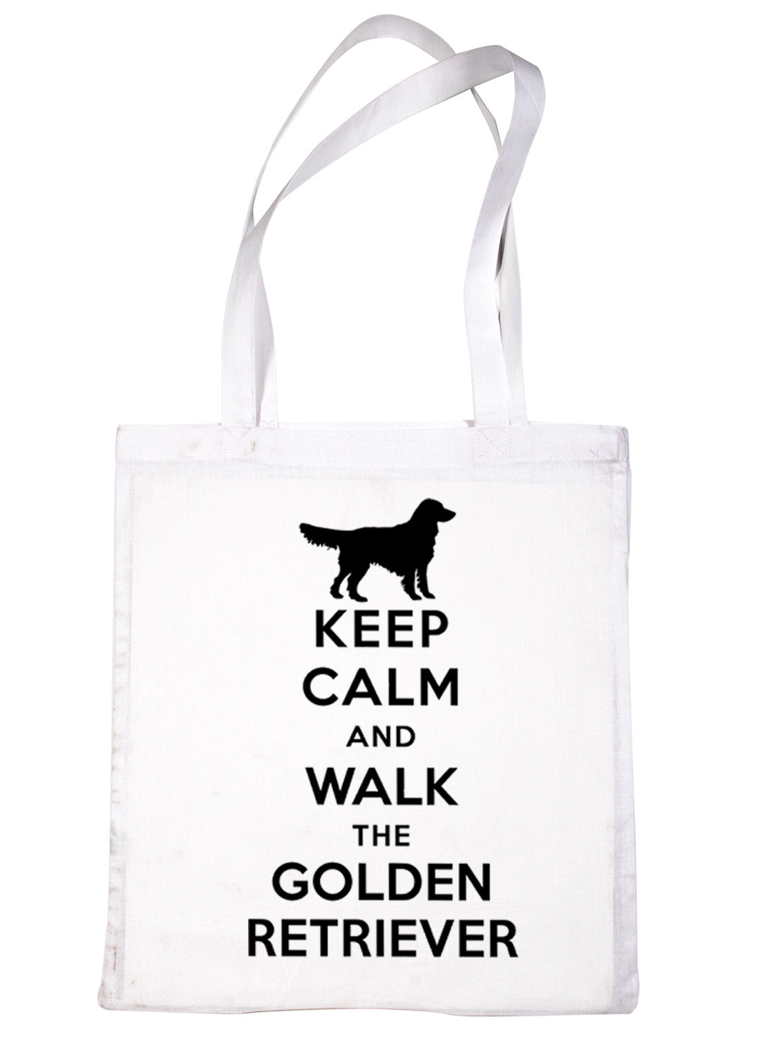Keep Calm and Walk Golden Retriever Dog Lover Bag For Life Shopping Tote Bag