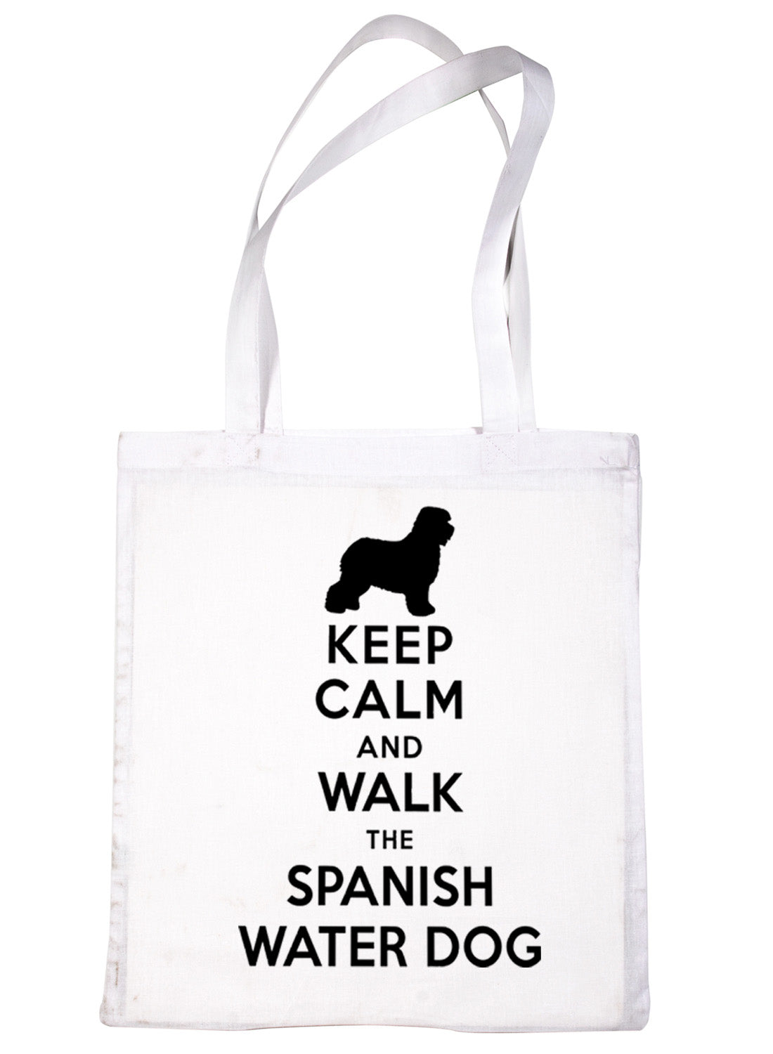 Keep Calm and Walk The Spanish Water Dog Lover Bag For Life Shopping Tote Bag