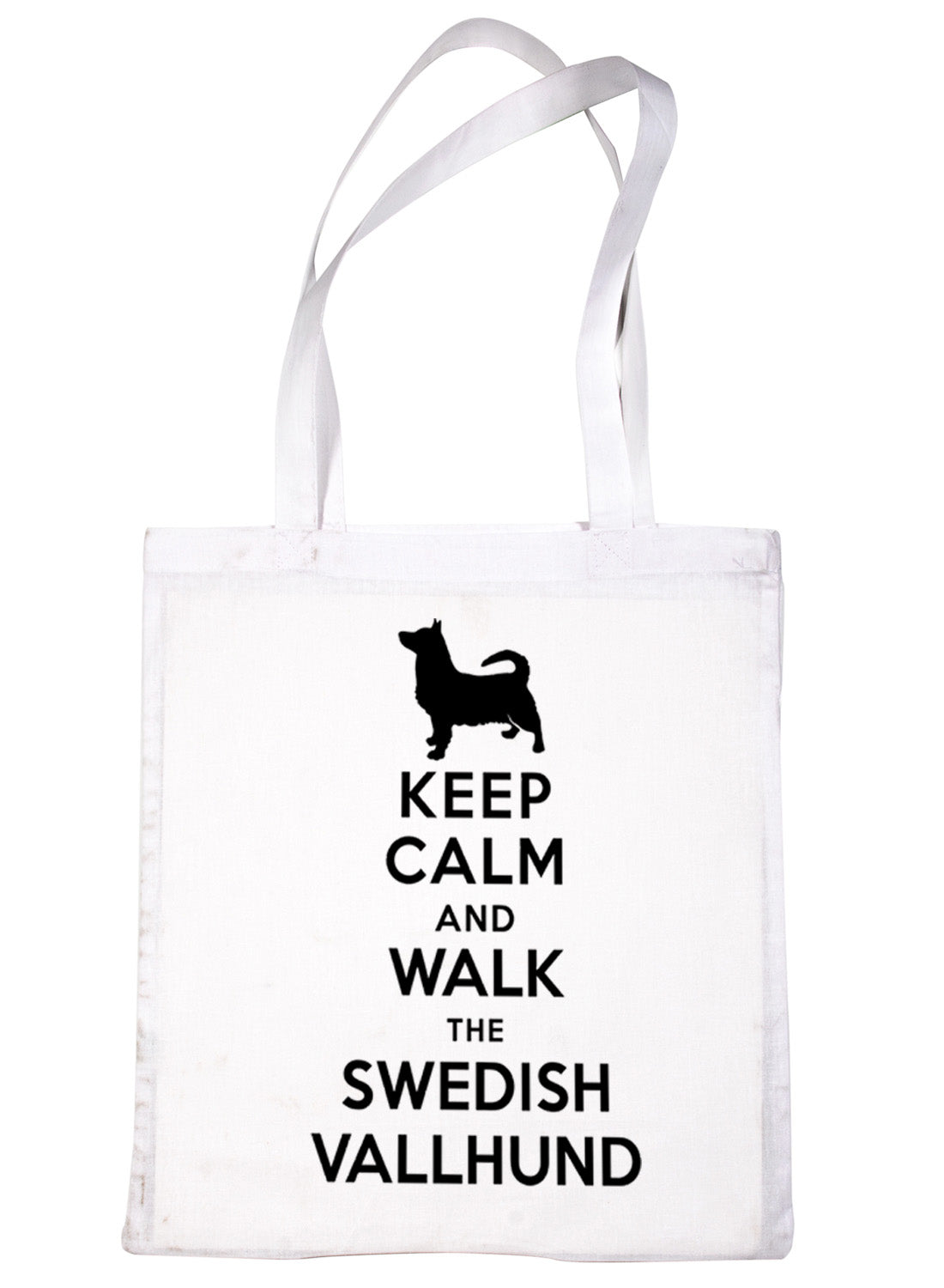 Keep Calm and Walk The Swedish Valhund Dog Bag For Life Shopping Tote Bag