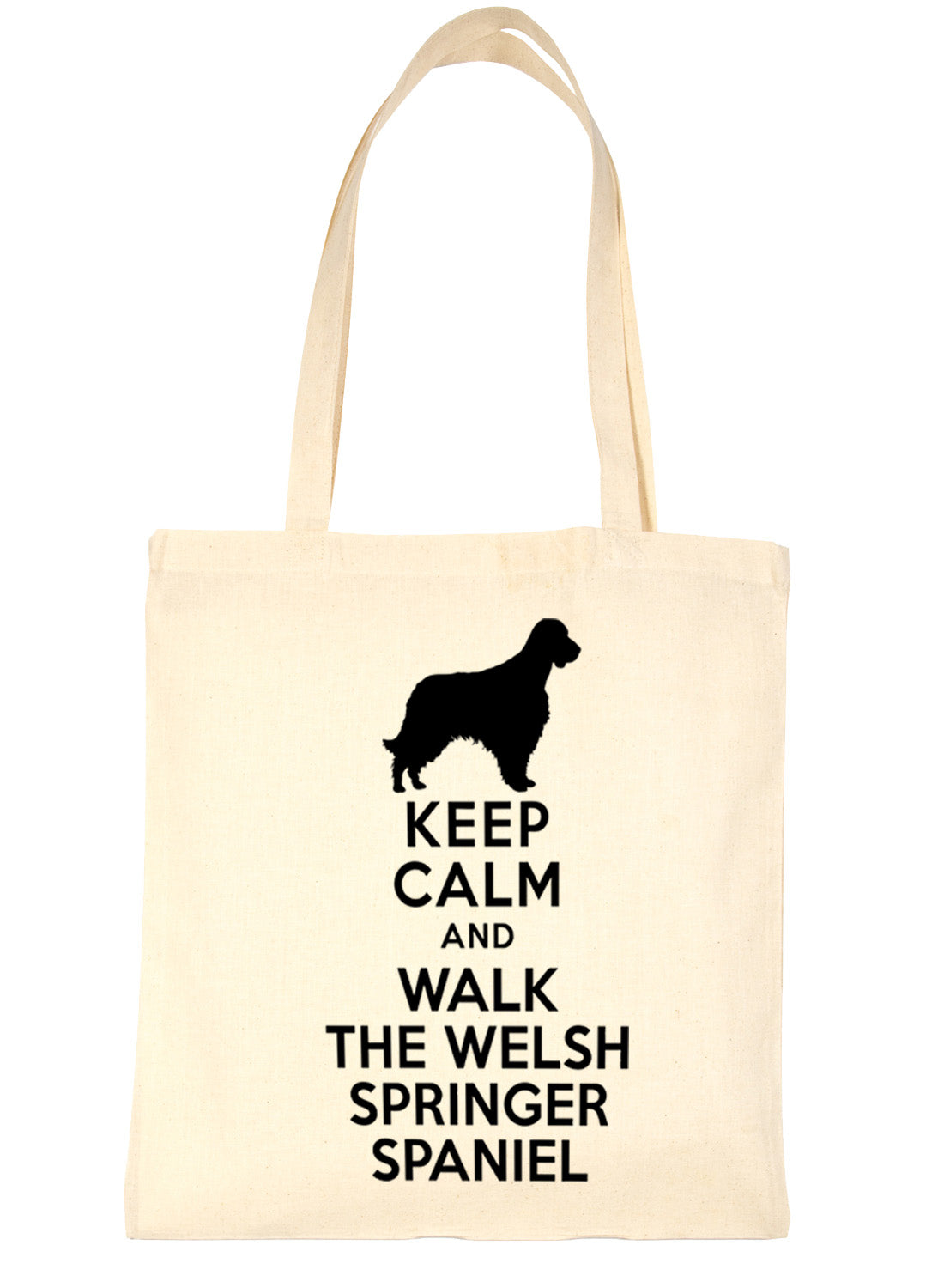 Keep Calm and Walk Welsh Springer Spaniel Bag For Life Shopping Tote Bag