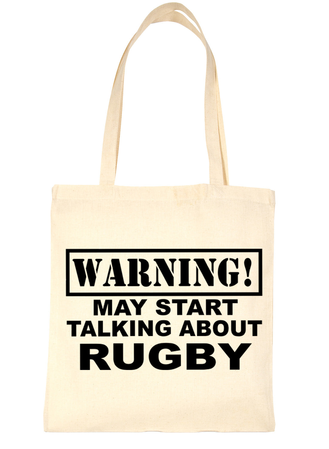 Warning May Talk About Rugby 6 Nations Bag For Life Shopping Tote Bag