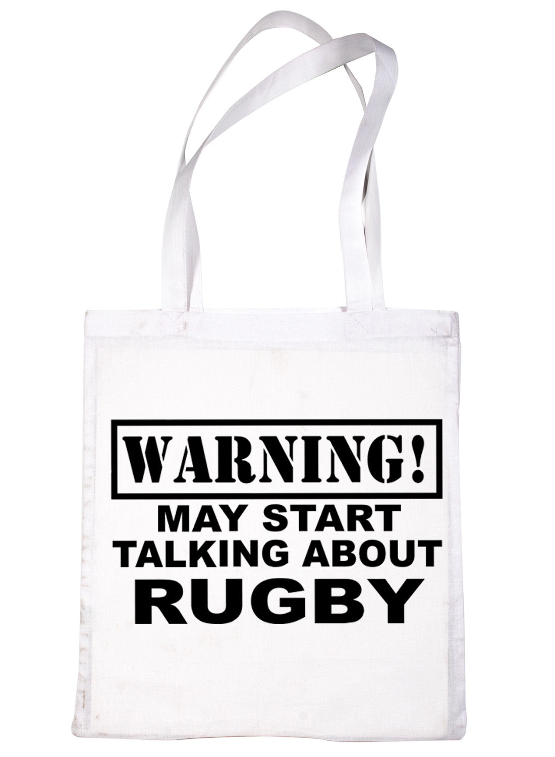 Warning May Talk About Rugby 6 Nations Bag For Life Shopping Tote Bag