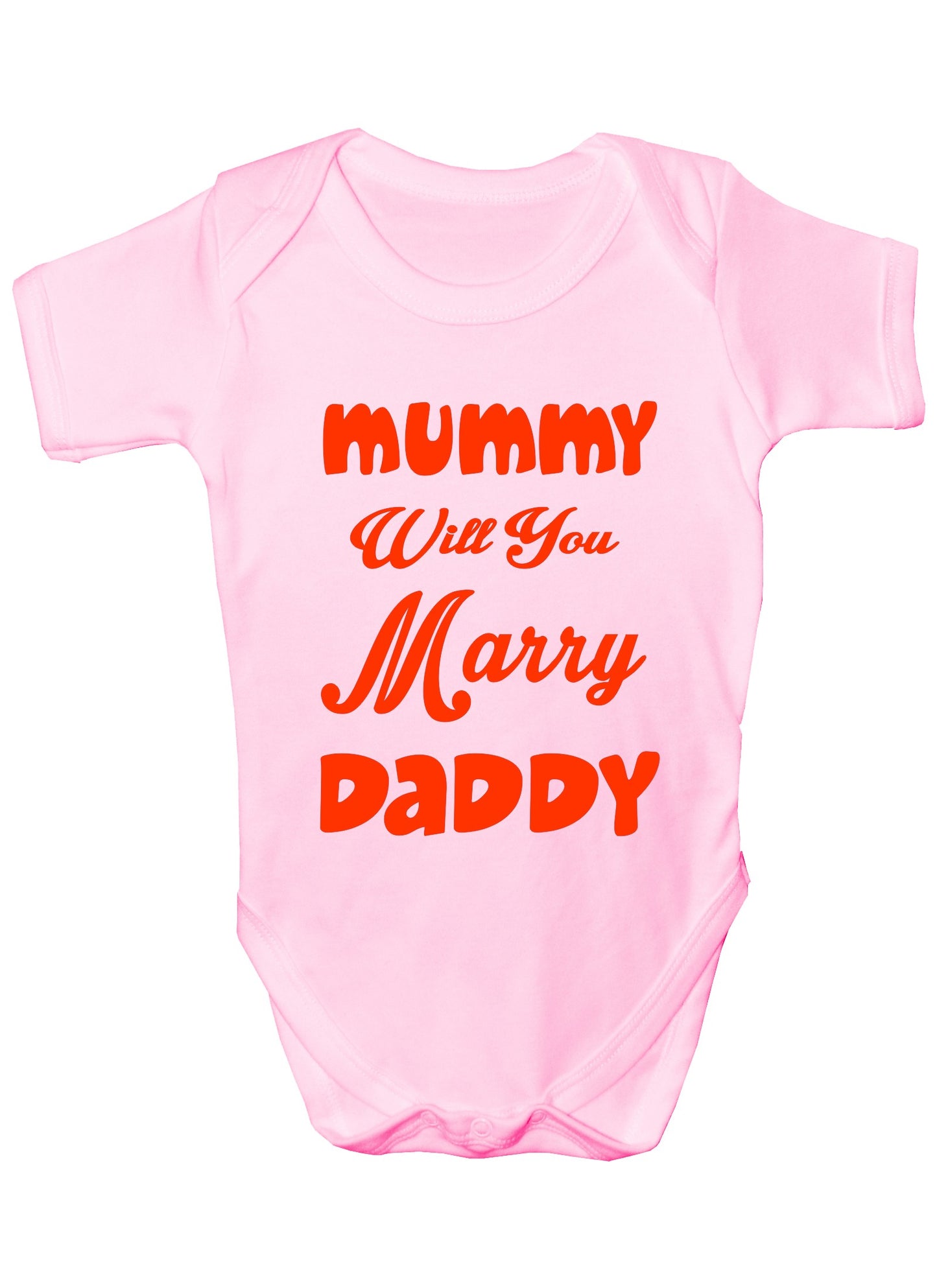 Mummy Will You Marry Daddy Funny Baby Onesie Vest Babygrow