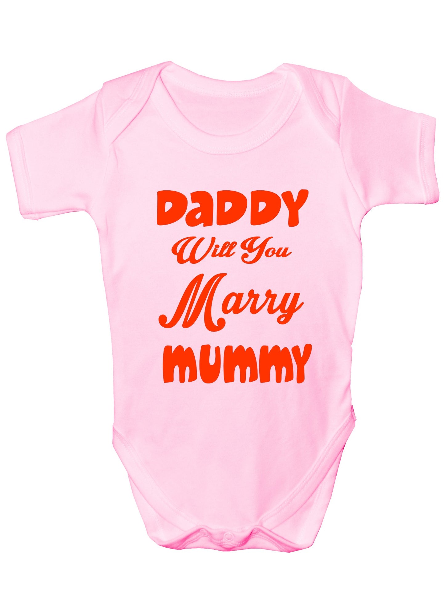 Daddy Will You Marry Mummy Funny Baby Onesie Vest Babygrow