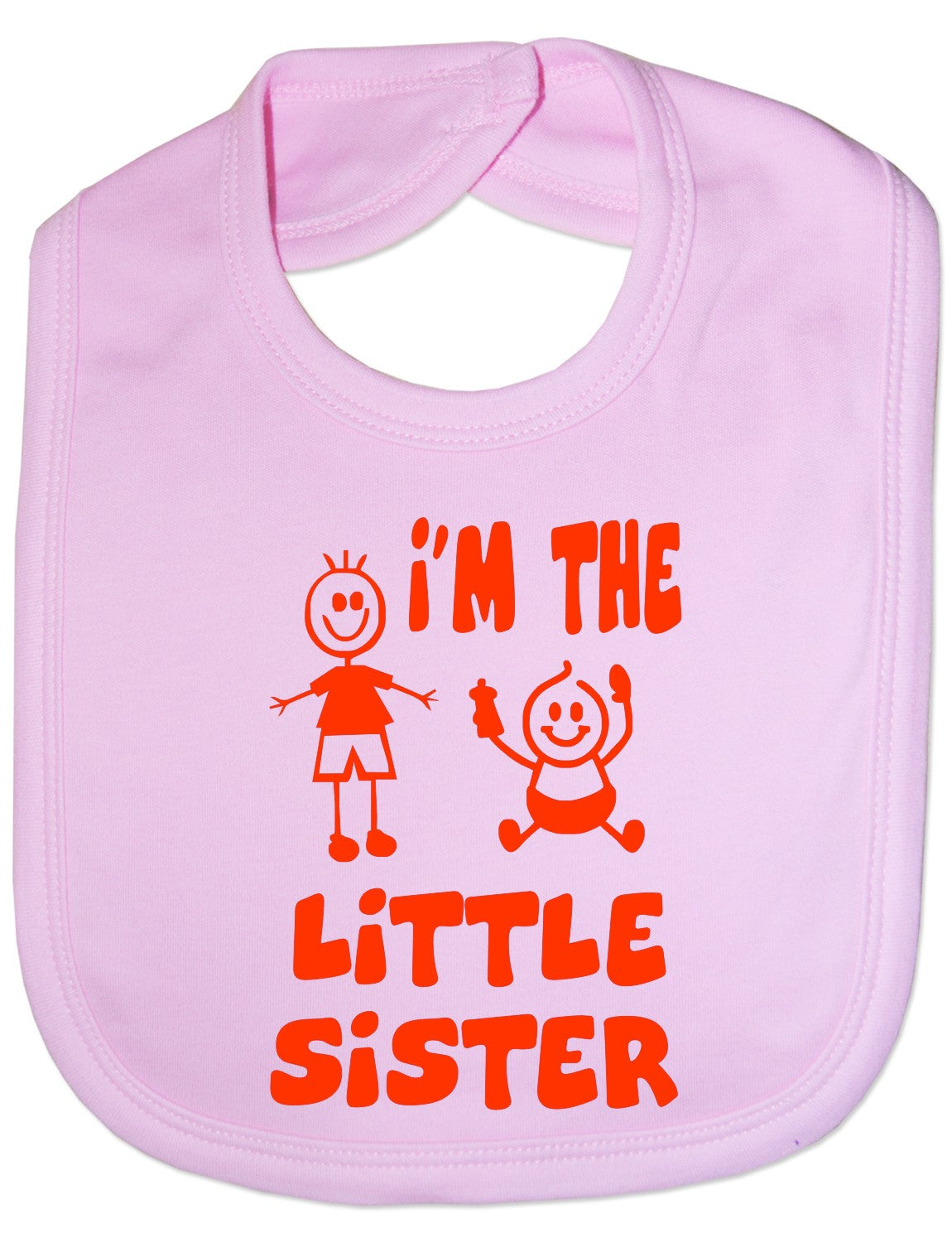 Print4u I'm The Little Sister Baby Feeding Bib