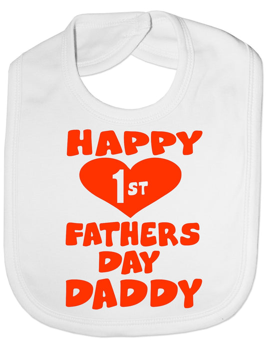 Print4u Happy Father's Day 1st Fathers Day Feeding Bib Present