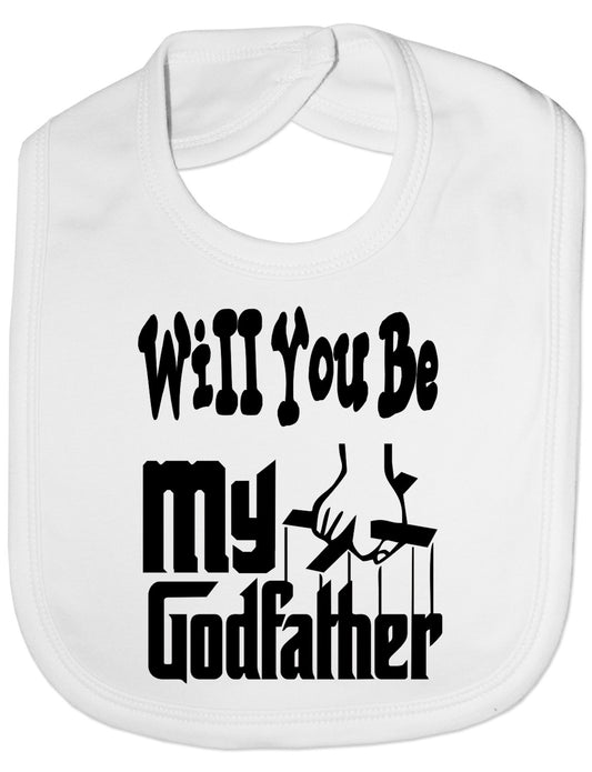 Print4u Will You Be My Godfather Christening Feeding Bib Present