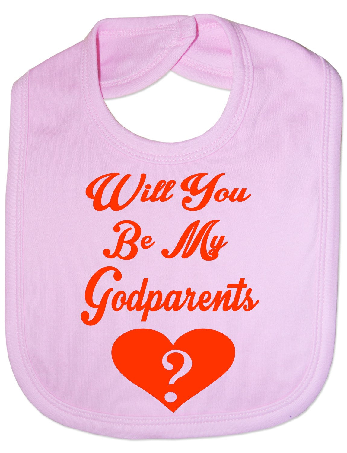 Print4u Will You Be My Godparents Christening Feeding Bib Present