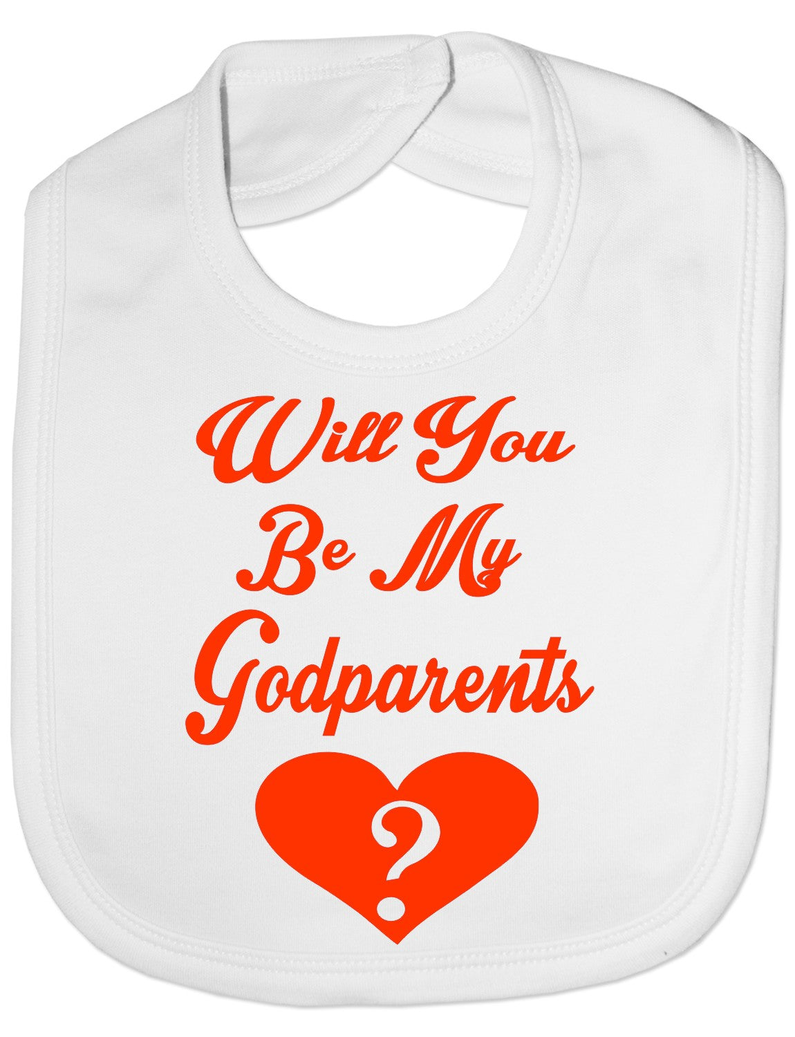 Print4u Will You Be My Godparents Christening Feeding Bib Present