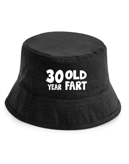30 Year Old Fart Bucket Hat 30th Birthday Gift For Men & Ladies