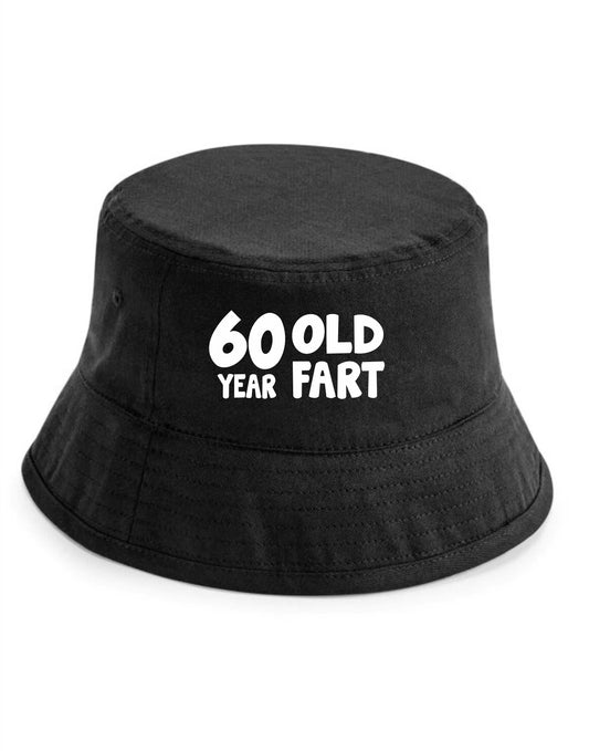 60 Year Old Fart Bucket Hat 60th Birthday Gift For Men & Ladies
