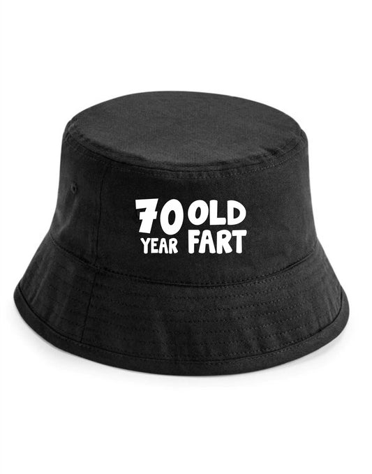 70 Year Old Fart Bucket Hat 70th Birthday Gift For Men & Ladies