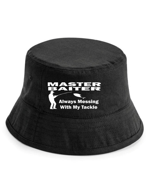 Master Baiter Bucket Hat Fishermans Fishing Gift for Men & Women