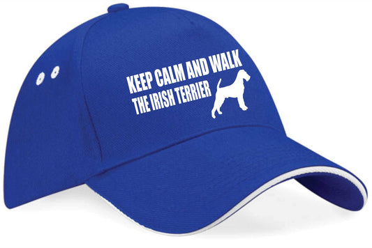 Keep Calm & Walk Irish Terrier Baseball Cap Dog Lovers Gift For Men & Ladies