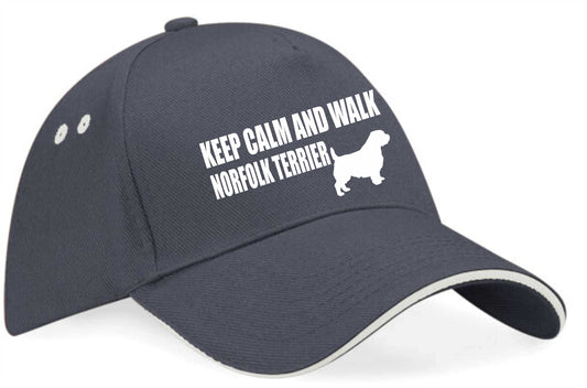 Keep Calm & Walk Norfolk Terrier Baseball Cap Dog Lovers Gift For Men & Ladies