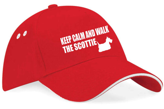 Keep Calm & Walk Scottish Terrier Baseball Cap Dog Lovers Gift For Men & Ladies