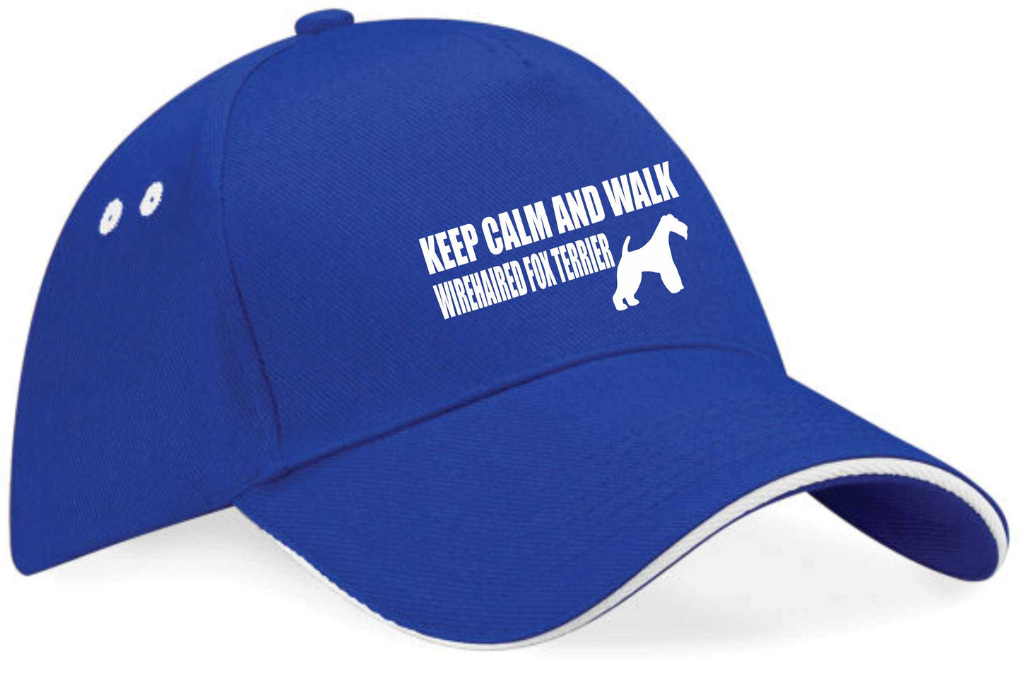 Keep Calm & Walk Wire Fox Terrier Baseball Cap Dog Lovers Gift For Men & Ladies