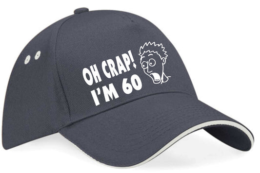 Oh Crap I'm 60 Baseball Cap 60th Birthday Gift For Men & Ladies