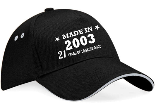 Made in 2003 21st Birthday Baseball Cap 21 Year Old Gift For Men & Ladies