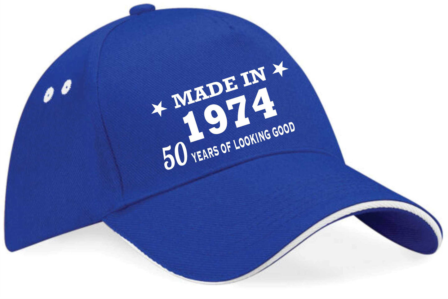 Made in 1974 50th Birthday Baseball Cap 50 Year Old Gift For Men & Ladies