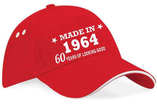 Made in 1964 60th Birthday Baseball Cap 60 Year Old Gift For Men & Ladies