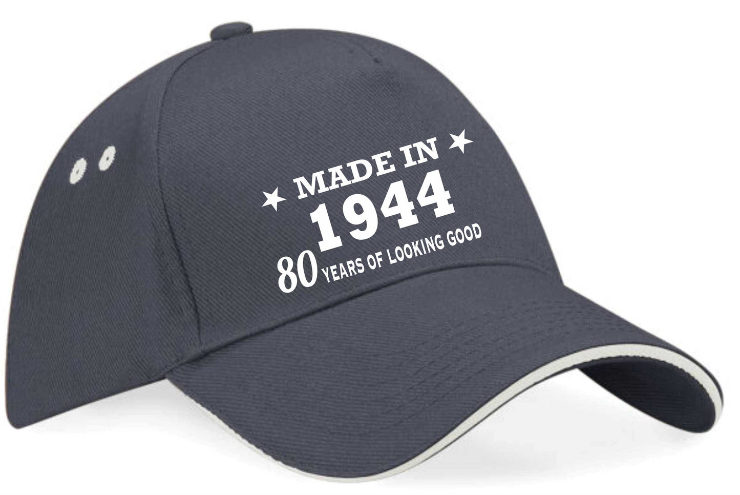 Made in 1944 80th Birthday Baseball Cap 80 Year Old Gift For Men & Ladies