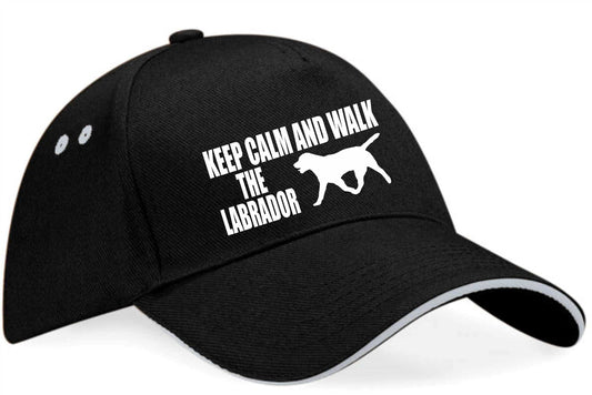 Keep Calm Walk The Labrador Baseball Cap Dog Lovers Gift For Men & Ladies