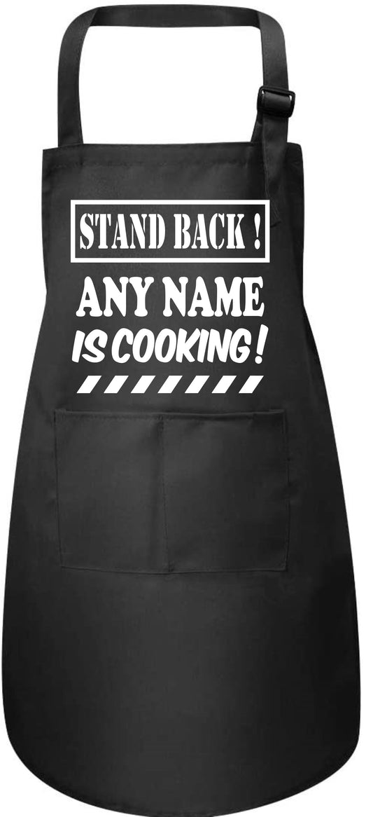 Personalised Kids Apron Stand Back Your Name