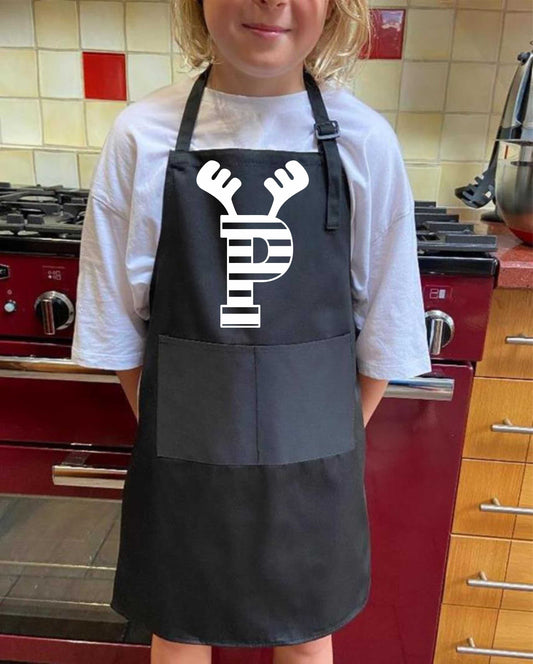 Christmas Personalised Kids Apron Choose Your Letter Here