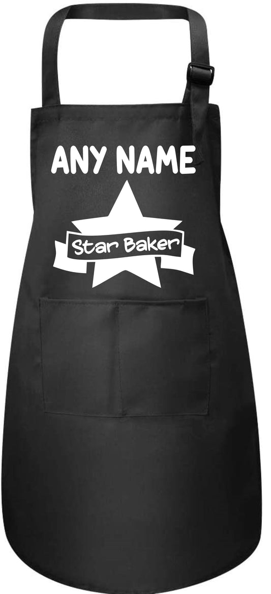 Personalised Kids Apron Star Baker with