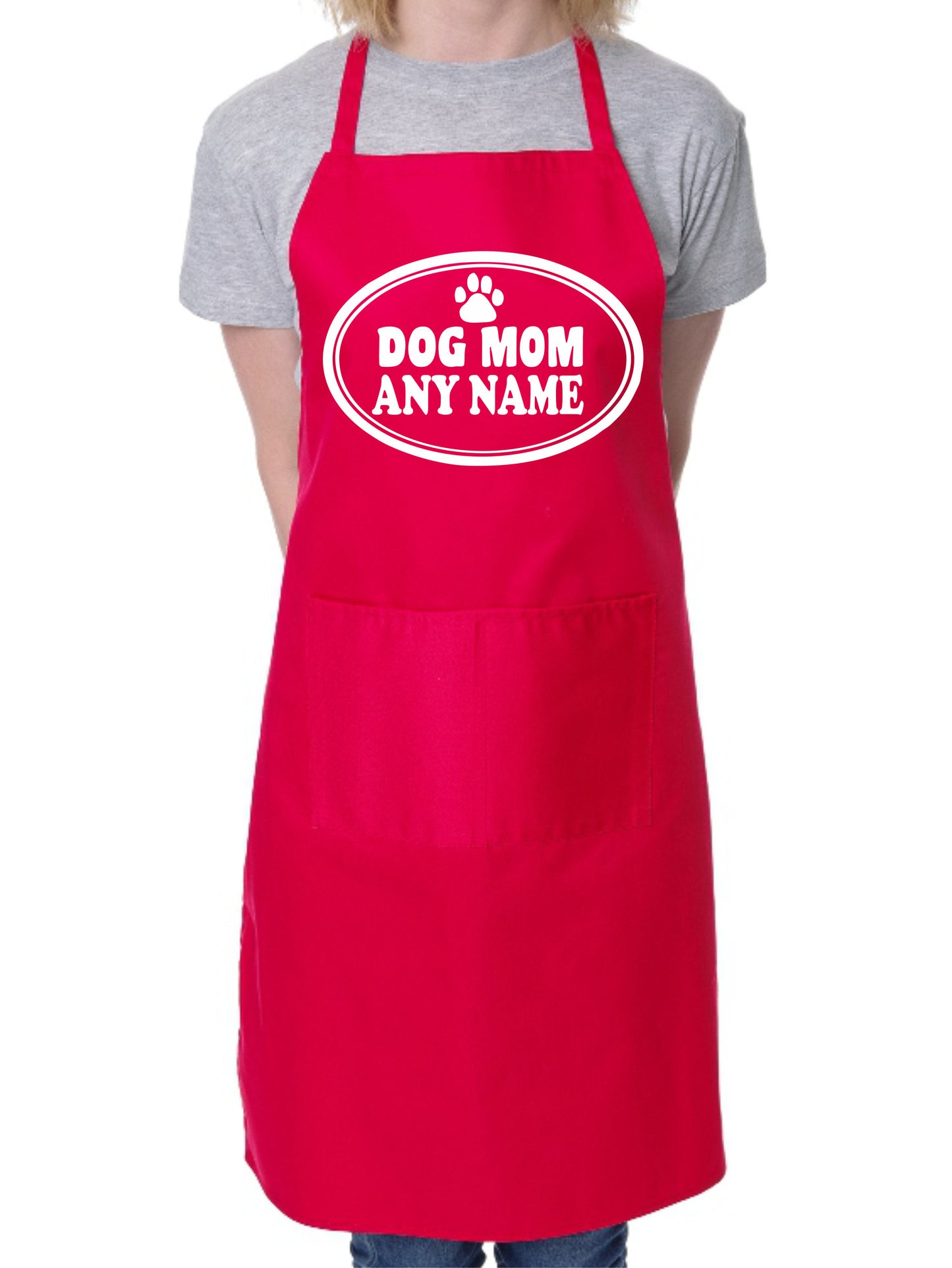 Dog Mom Your Name Personalised Gift BBQ Apron Dog Lovers Gift