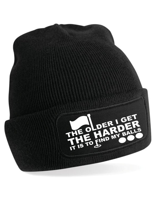 Older I Get Harder To Find My Balls Beanie Hat Golf Lover Gift For Men