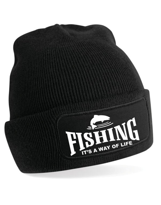 Fishing It's A Way Of Life Beanie Hat Fishermans Anglers Gift For Men