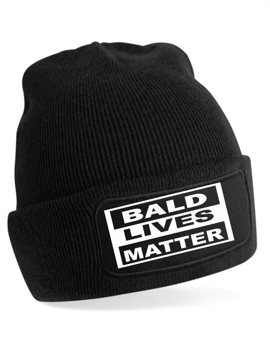 Bald Lives Matter Funny Birthday Gift For Men Fathers Day Beanie Hat