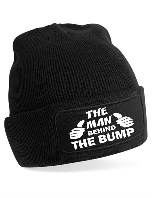 The Man Behind The Bump Beanie Hat New Dad Gift For Men