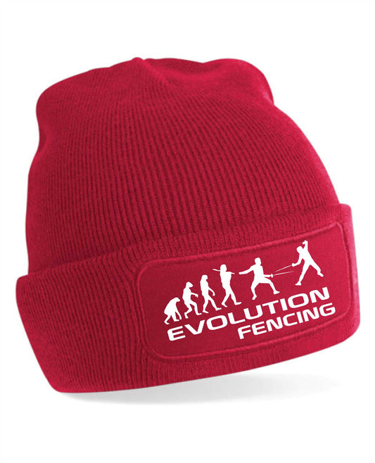 Evolution Of Fencing Beanie Hat Sport Hobby Birthday Gift For Men & Ladies