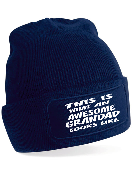 This Is What Awesome Grandad Looks Like Beanie Birthday Gift Great For Men