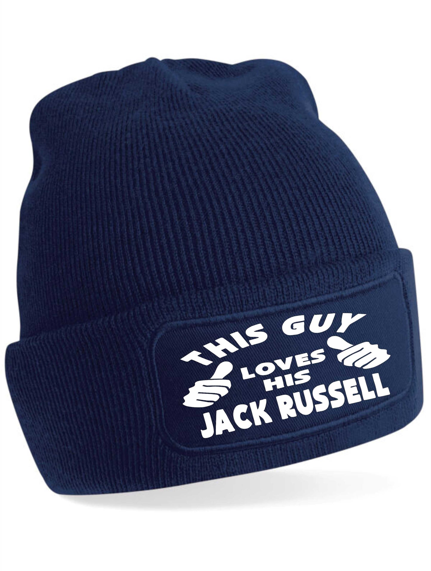 This Guy Loves His Jack Russell Beanie Hat Funny Dog Lovers Gift For Men