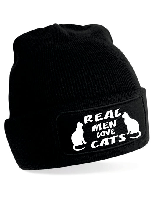 Real Men Love Cats Beanie Hat Birthday Gift Cat Lovers Great For Men