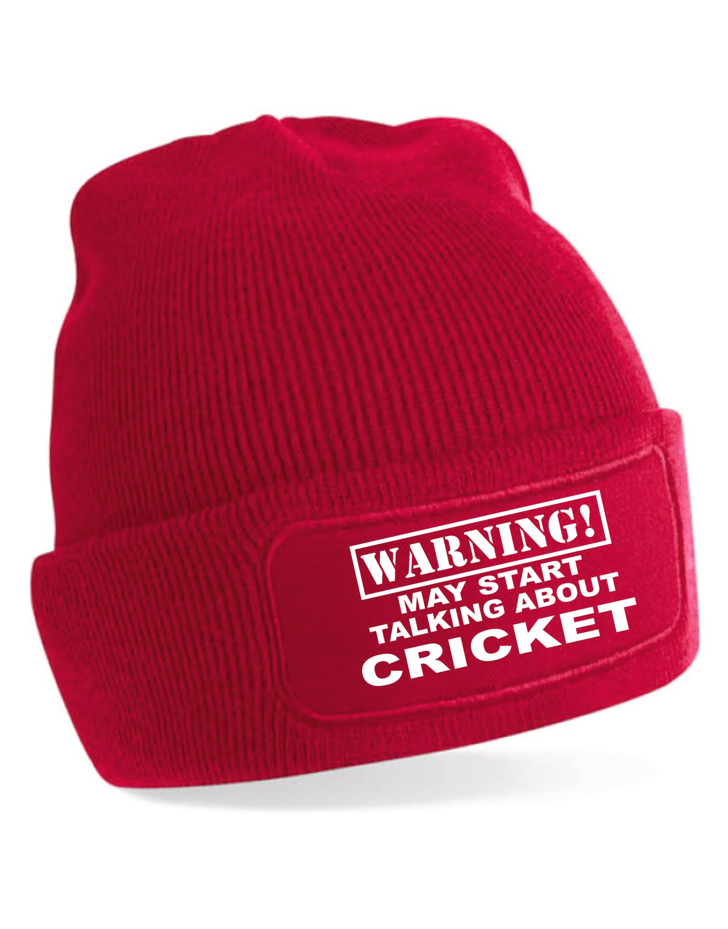 Warning May Talk About Cricket Beanie Hat Birthday Gift Great For Men & Ladies