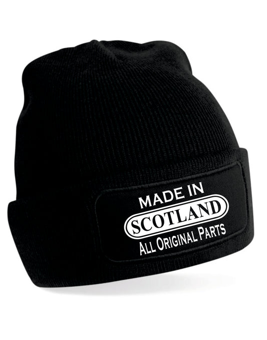 Made In Scotland Beanie Hat Birthday Scottish Gift Great For Men & Ladies