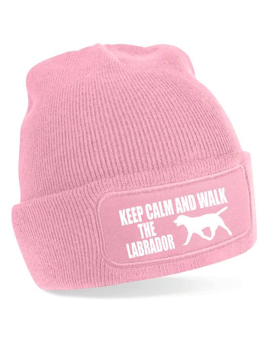 Keep Calm & Walk Labrador Beanie Hat Dog Lovers Gift Great For Men & Ladies