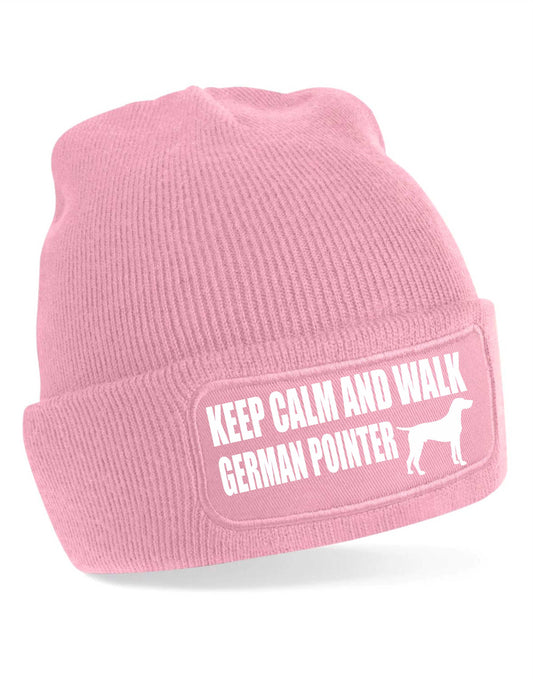 Keep Calm & Walk German Pointer Beanie Hat Dog Lovers Gift For Men & Ladies